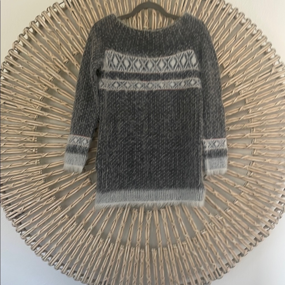 Gray Patterned Women's Sweater